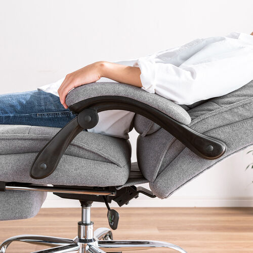 アウトレット】リクライニングチェア オットマン内蔵 布 ファブリック