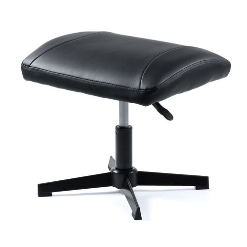 オットマン 幅49cm PUレザー生地 固定脚 高さ調整 デスク用 足置き台