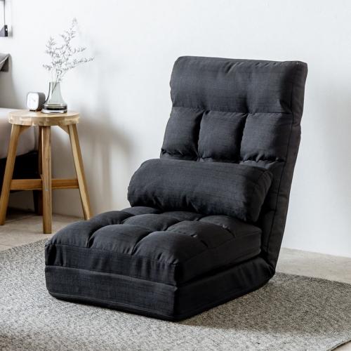 3WAY座椅子 ダブルクッション 14段階リクライニング ブラック 150