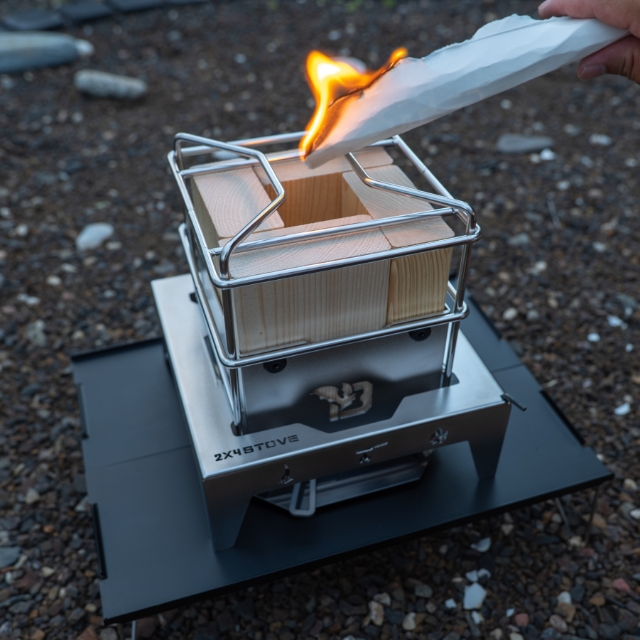 IRONBLOCK 吹火台 2×4STOVE」フルセット | IRONOA OUTDOOR | キャンプ