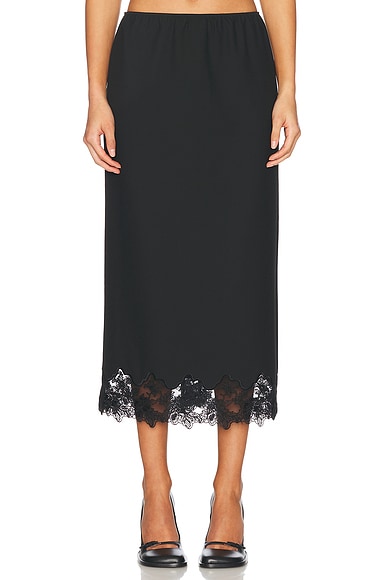 Helsa Suit Midi Skirt With Lace in Black | FWRD