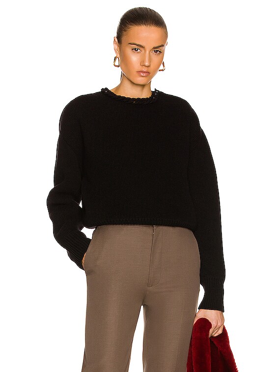 Bottega Veneta Rib Sweater in Black | FWRD