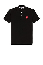 COMME des GARCONS PLAY Polo T-Shirt in Black | FWRD