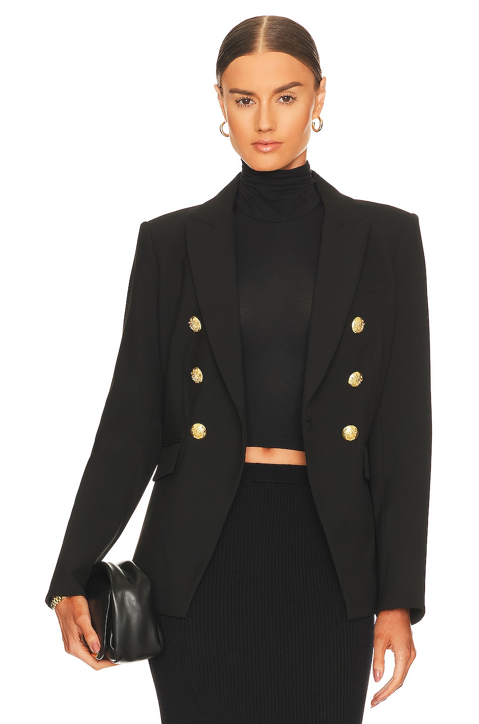 Veronica Beard Miller Dickey Jacket in Black & Gold | REVOLVE
