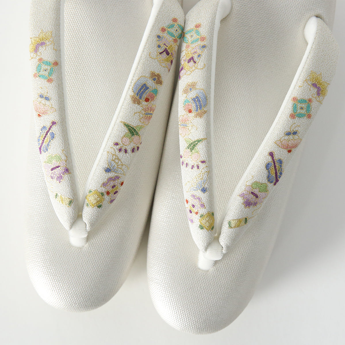 草履｜京友禅鼻緒三段重ね