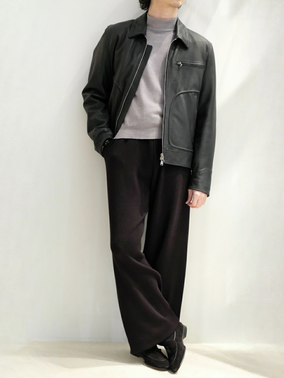 SALE】VALSTAR ヴァルスター レザージャケット 407A.IO57 BLACK | ITAL