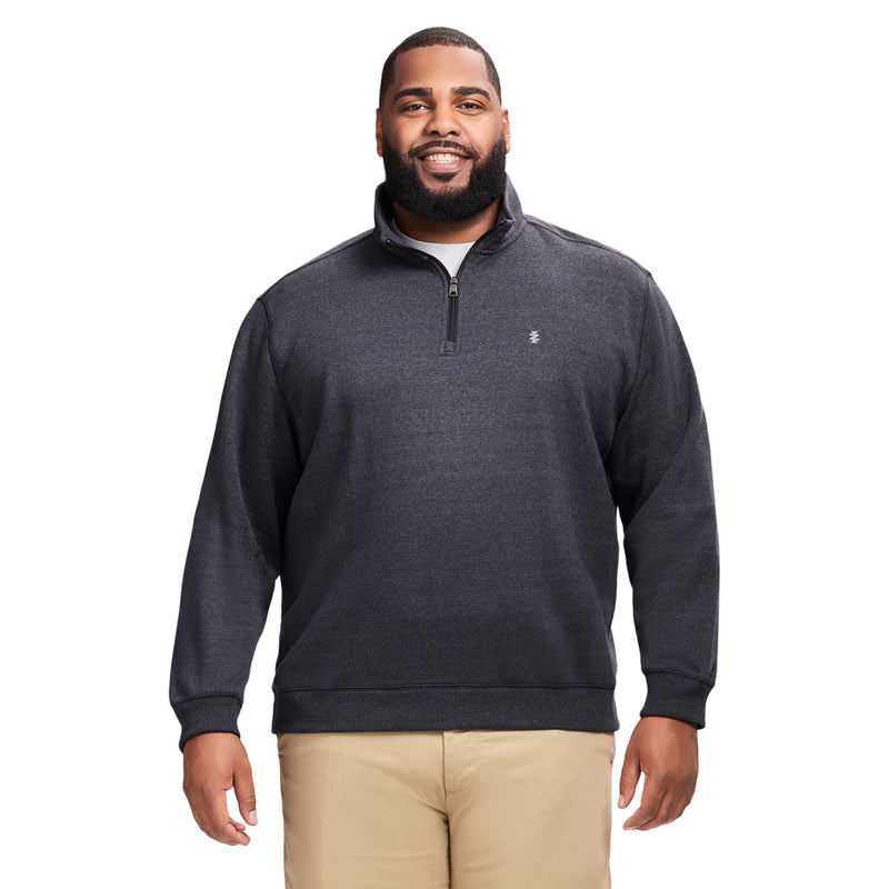 Big & Tall Advantage Performance Quarter Zip Fleece - Black – IZOD