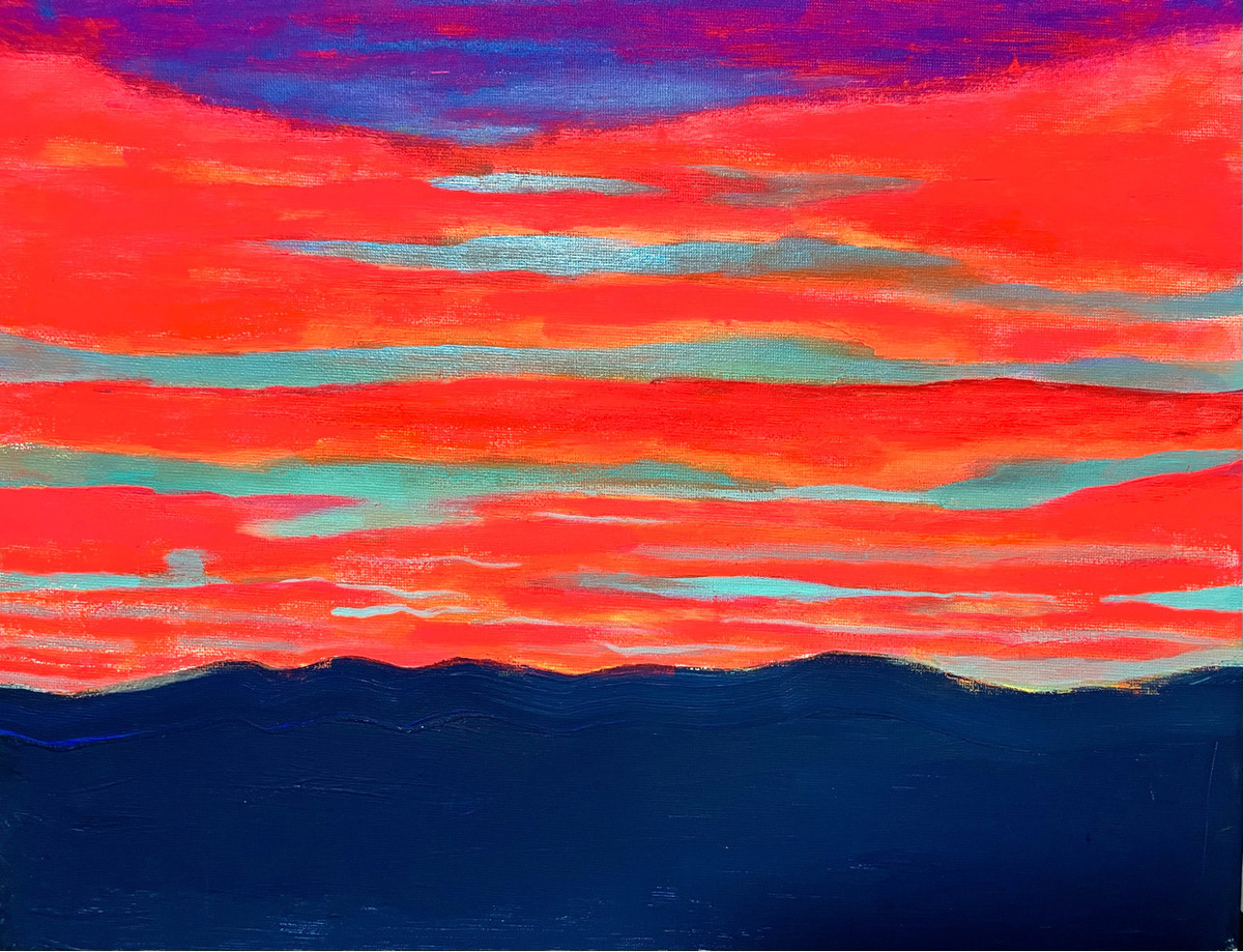 油絵 油彩 油彩画 絵 絵画【冬の夕陽】 油絵 油彩 油彩画 絵 絵画【冬