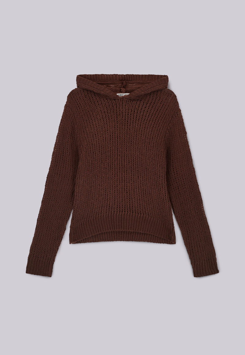 Open Gauge Knit Hoodie | Jaded London | Clothing