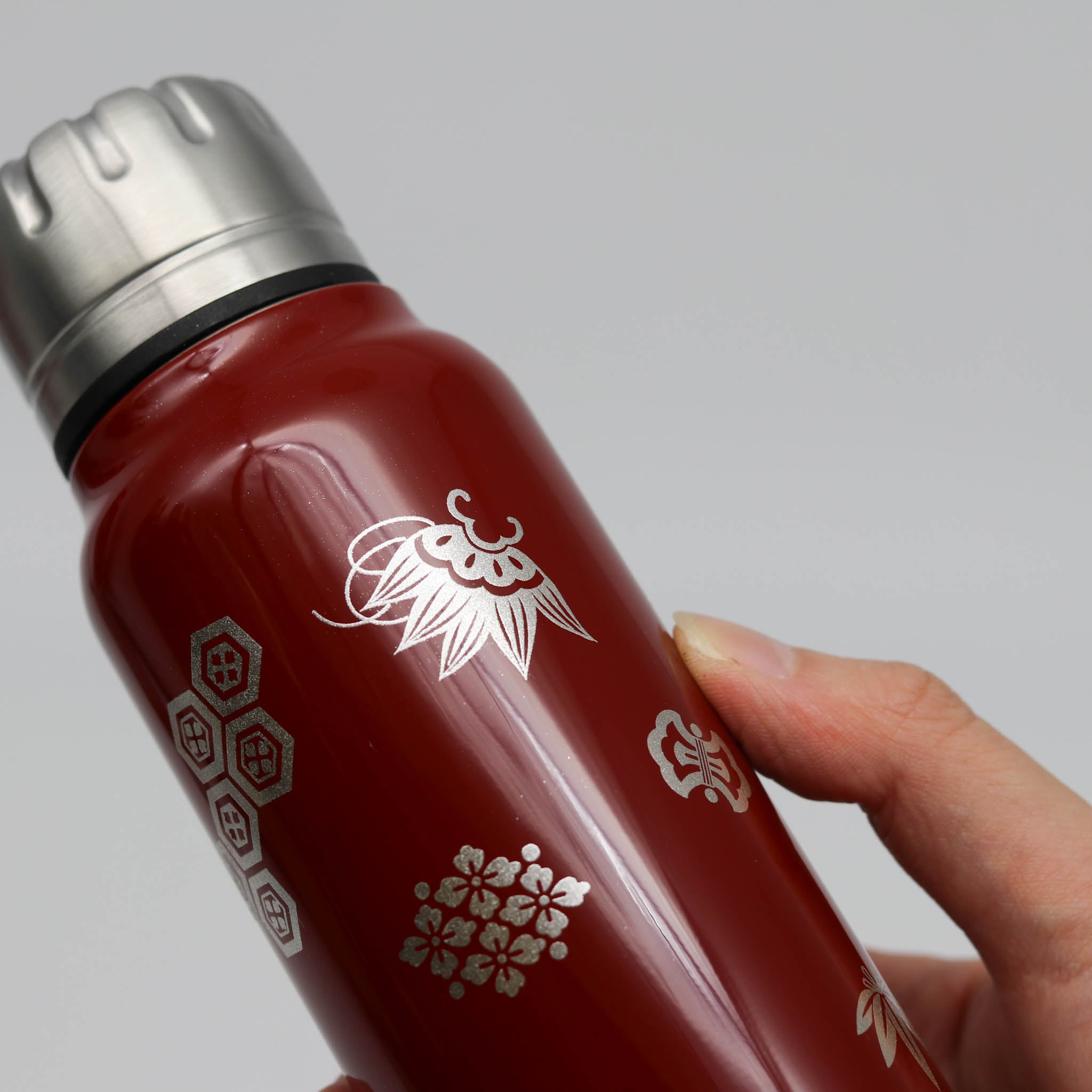 越前塗り マグボトル | うるしアンブレラボトル | 宝尽くし | 朱 | 土