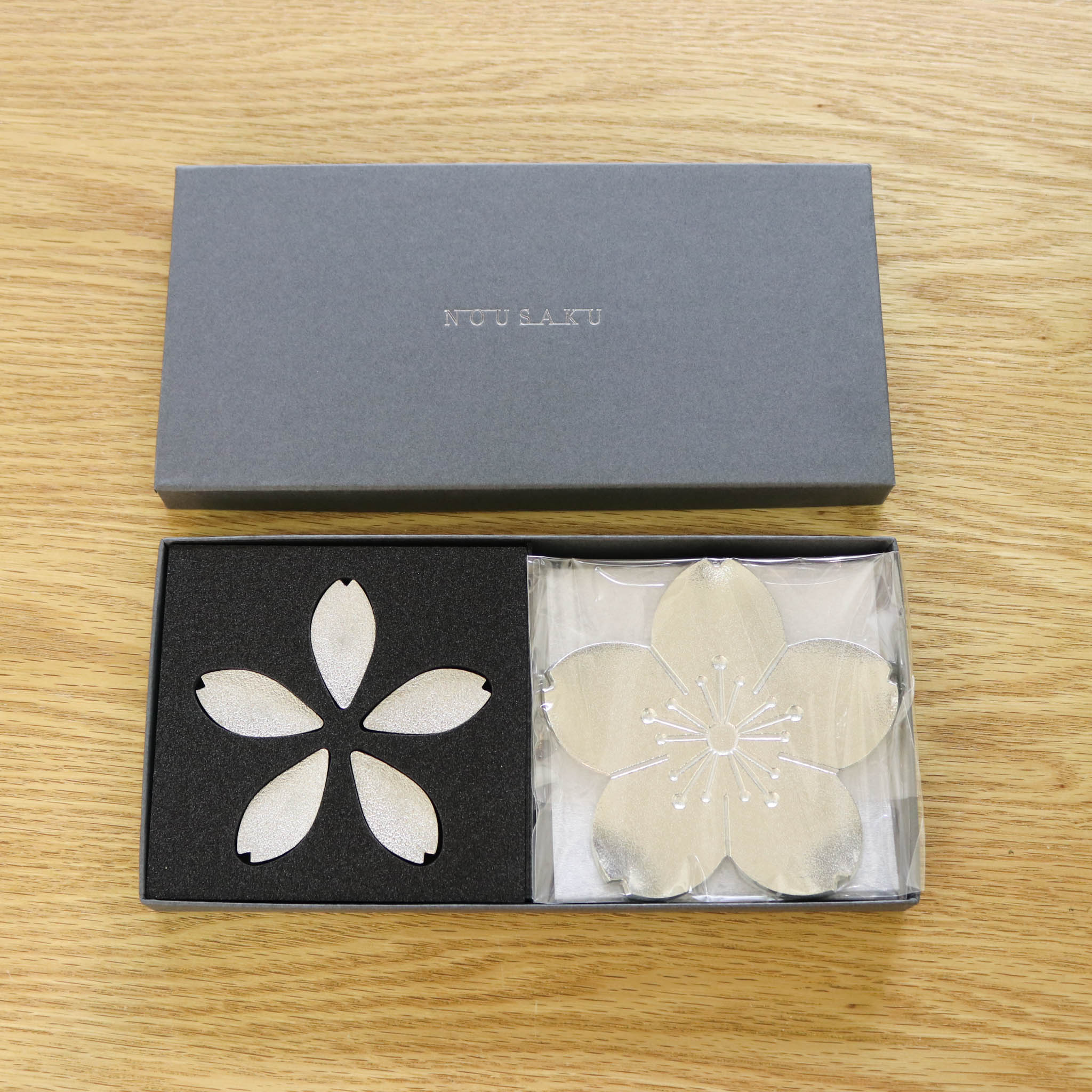 錫器 セット| 箸置 トレー | 桜 ・さくら| 能作