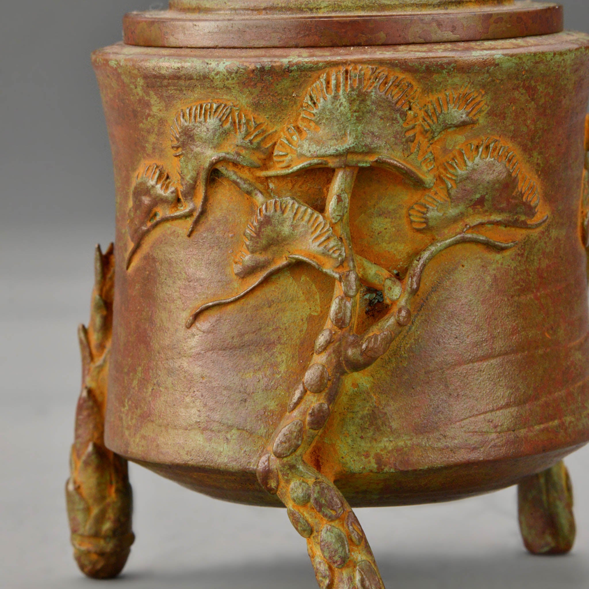 高岡銅器 香炉 | 松竹梅 月芳作 | 銅 | 喜泉堂