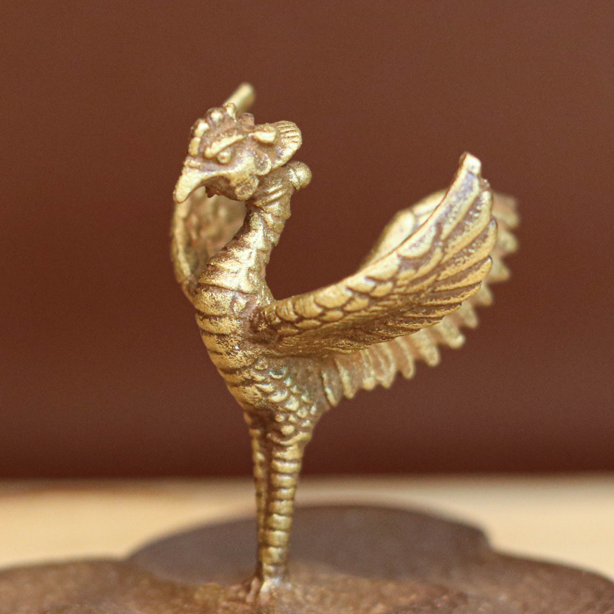 最終価格】香炉 巻物型香 骨董 アンティーク 色絵金彩 鳳凰 インテリア