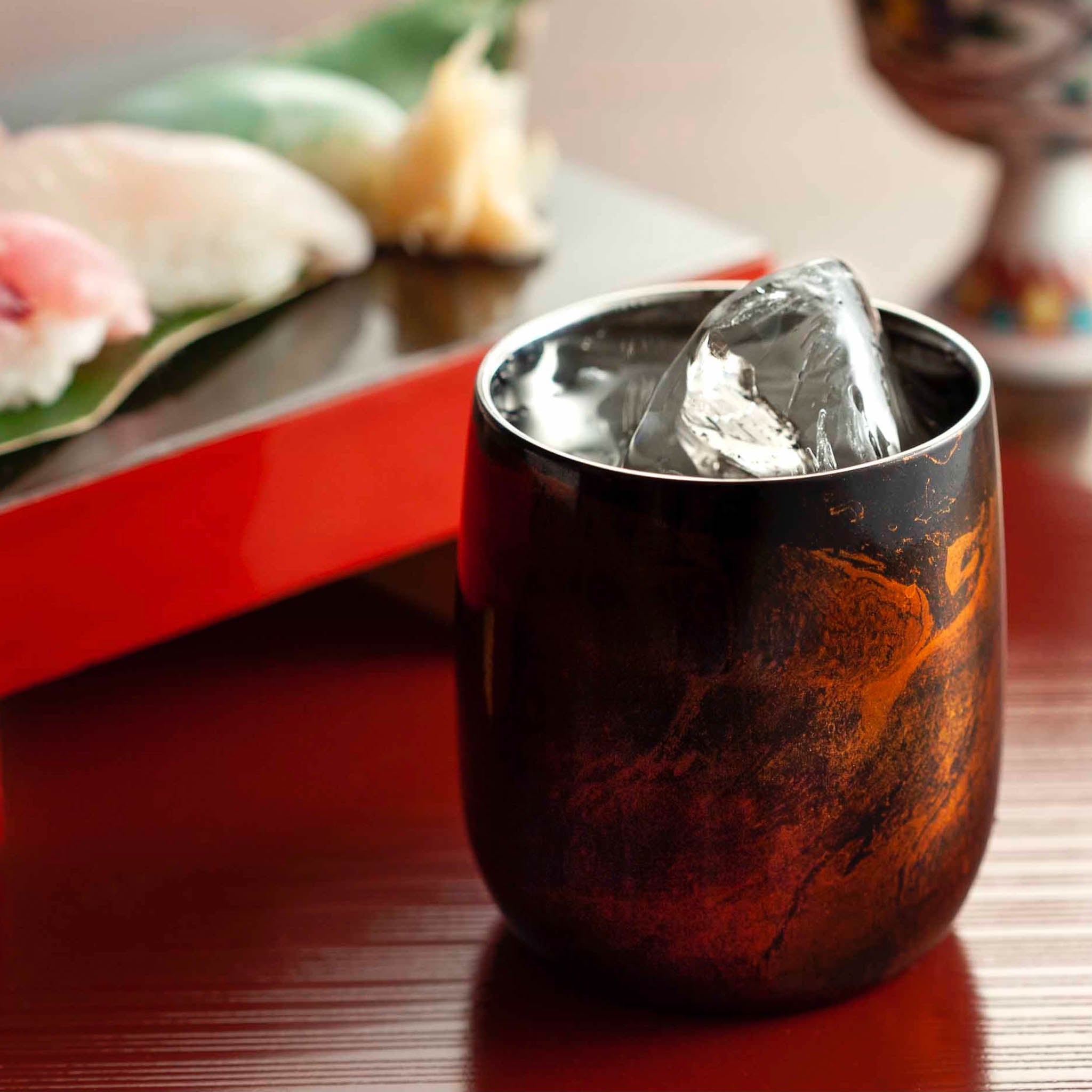 山中塗 カップ | 白檀 ダルマ | 二重構造 黒 | ウチキ