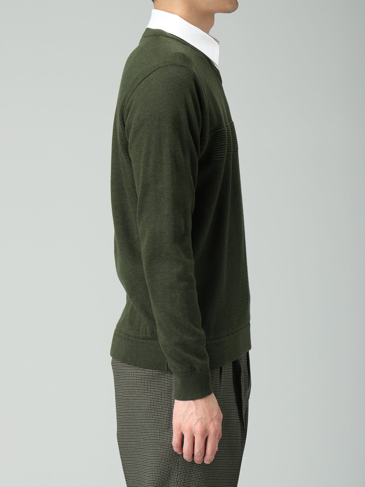 25年秋冬 長袖防風Vネックセーター(M OR(オレンジ)): アパレル