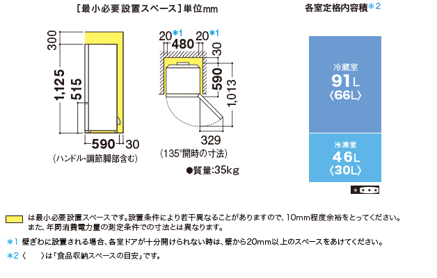 仕様/寸法 | SJ-D14D | 冷蔵庫トップ：シャープ