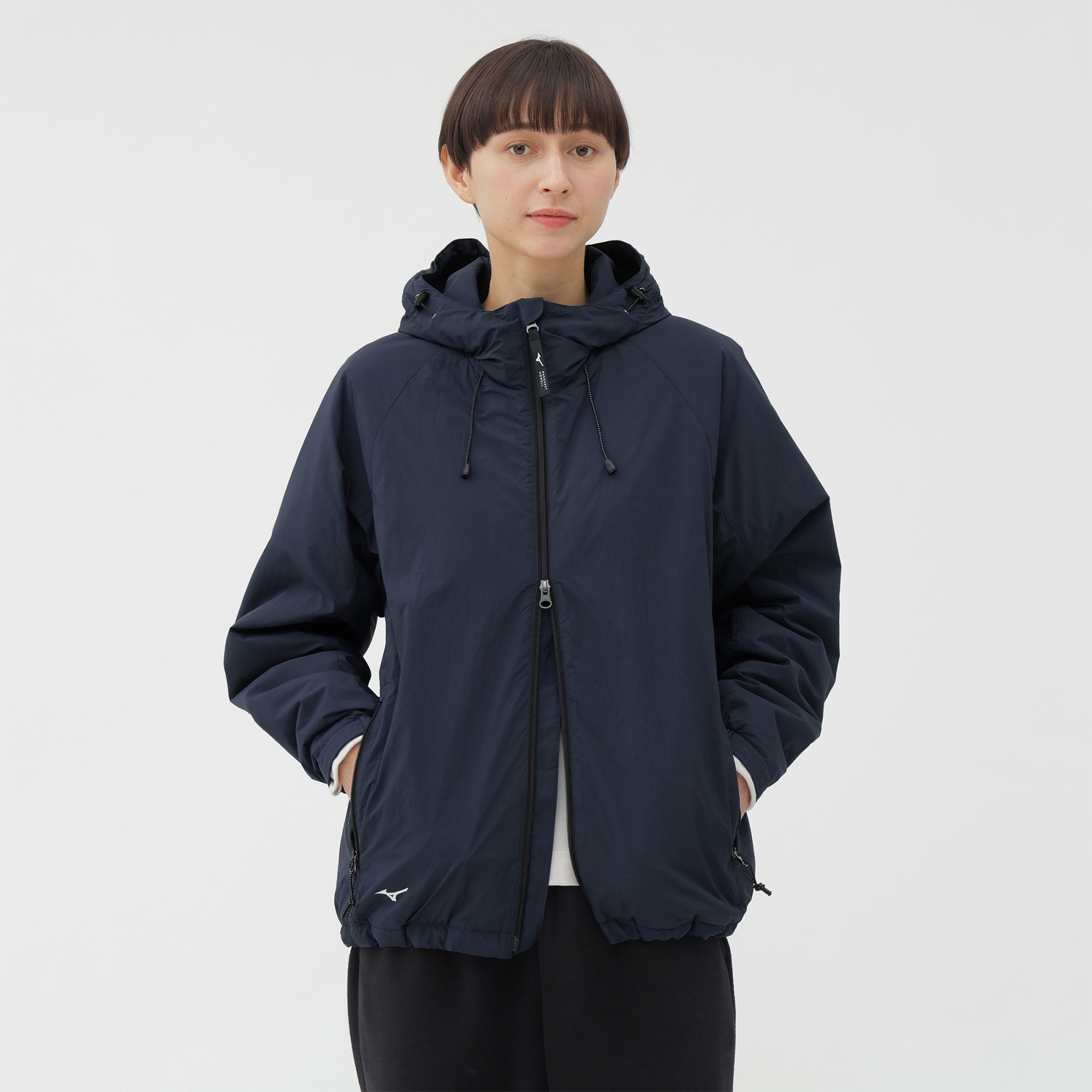 MARGARET HOWELL／吸湿発熱】ブレスサーモタスランナイロンフーディー