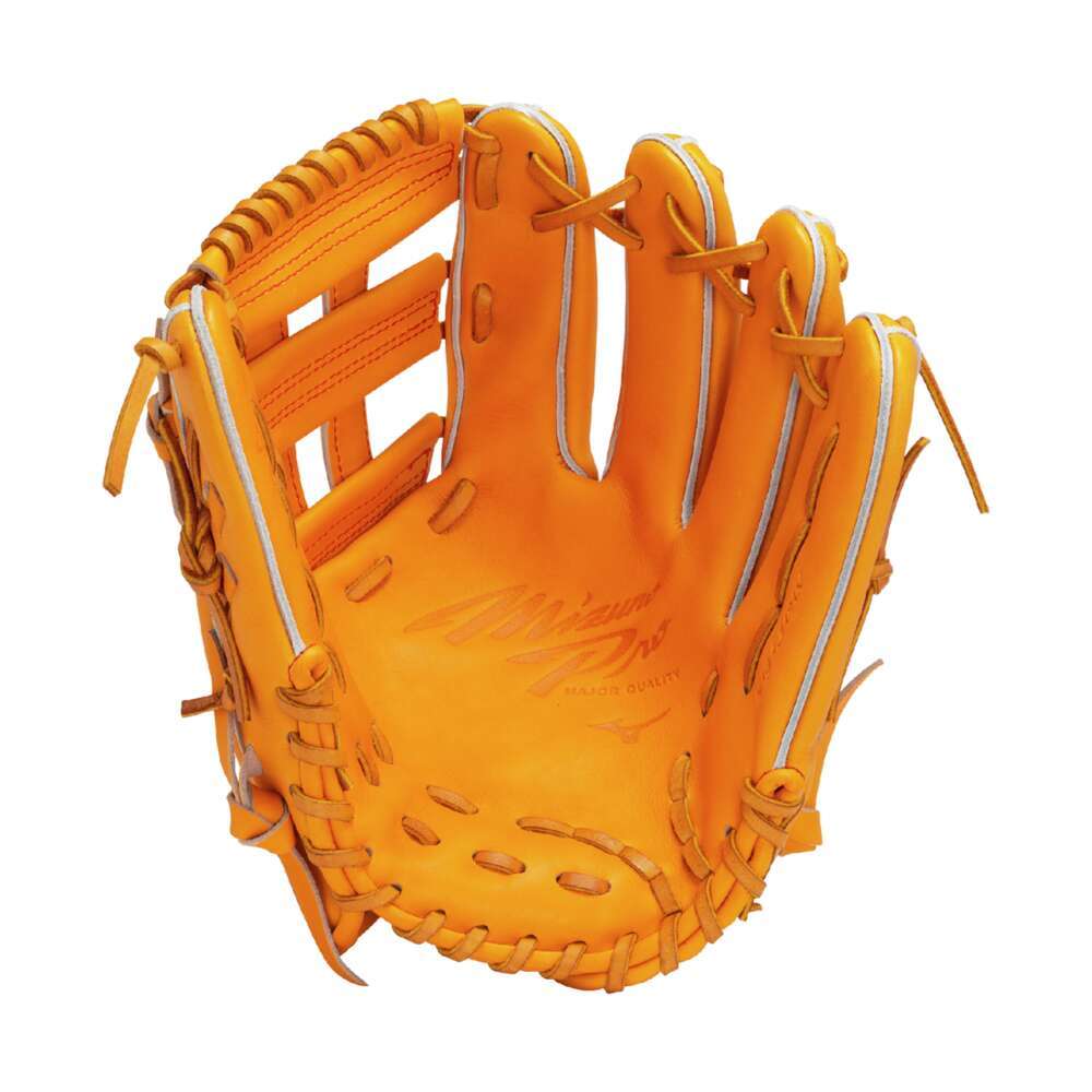 ミズノプロ4D硬式グローブ オレンジ 左投げ 外野手用 ミズノプロ4D硬式