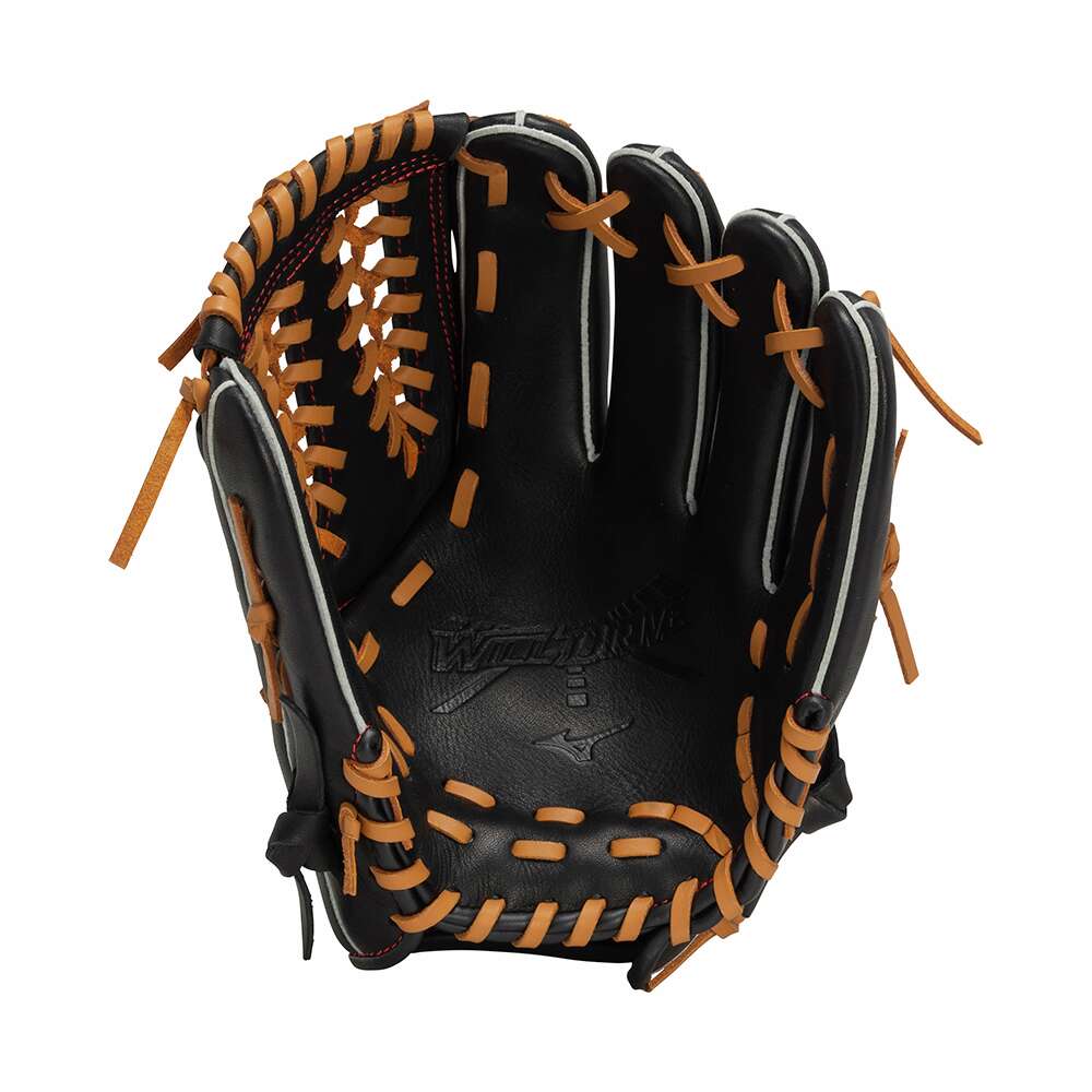 シャイニングスター硬式野球キャッチャーミット黒と赤 レザー製