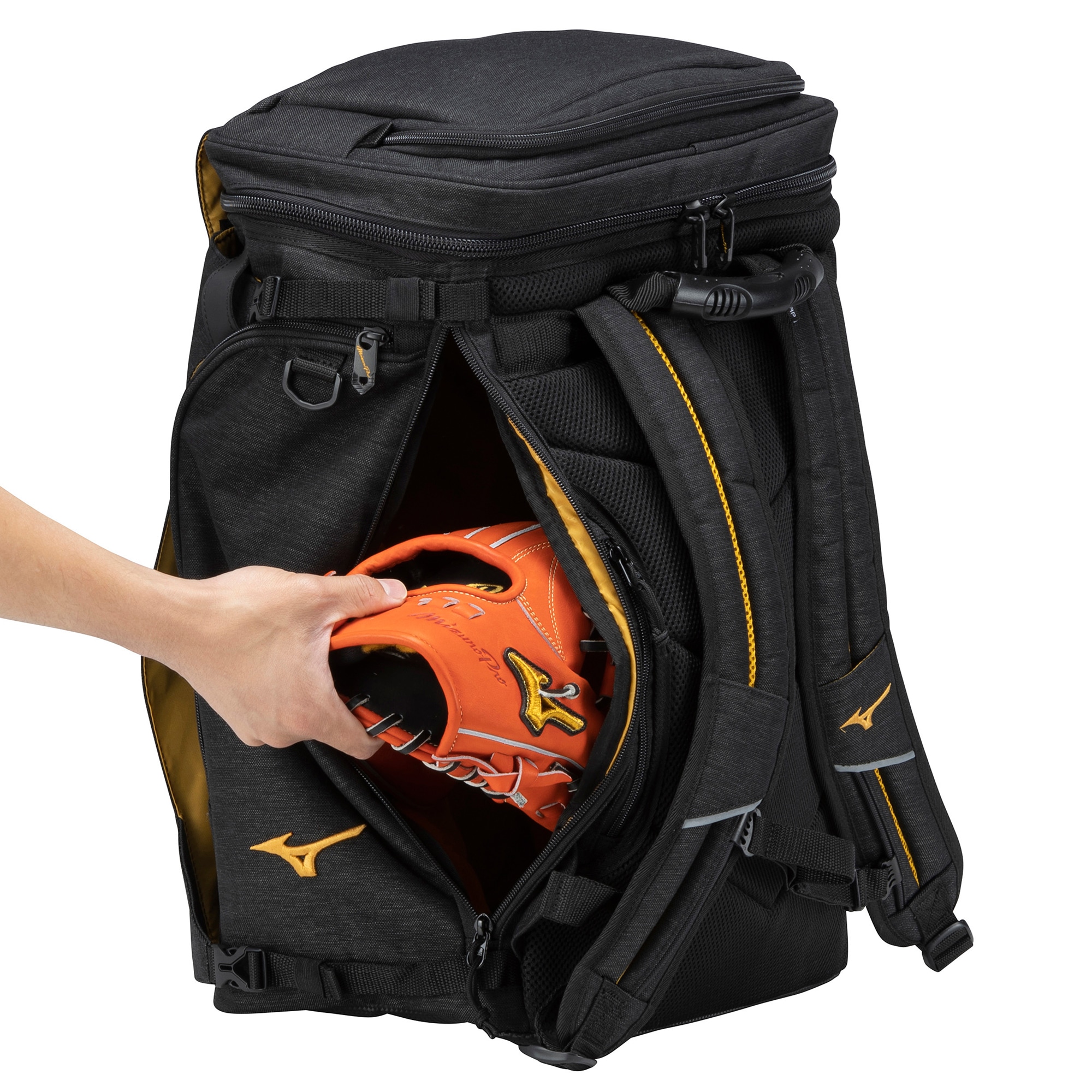 Mizuno Mizuno Pro 野球用バックパック Pro 野球用バッグ 黒と金 2024