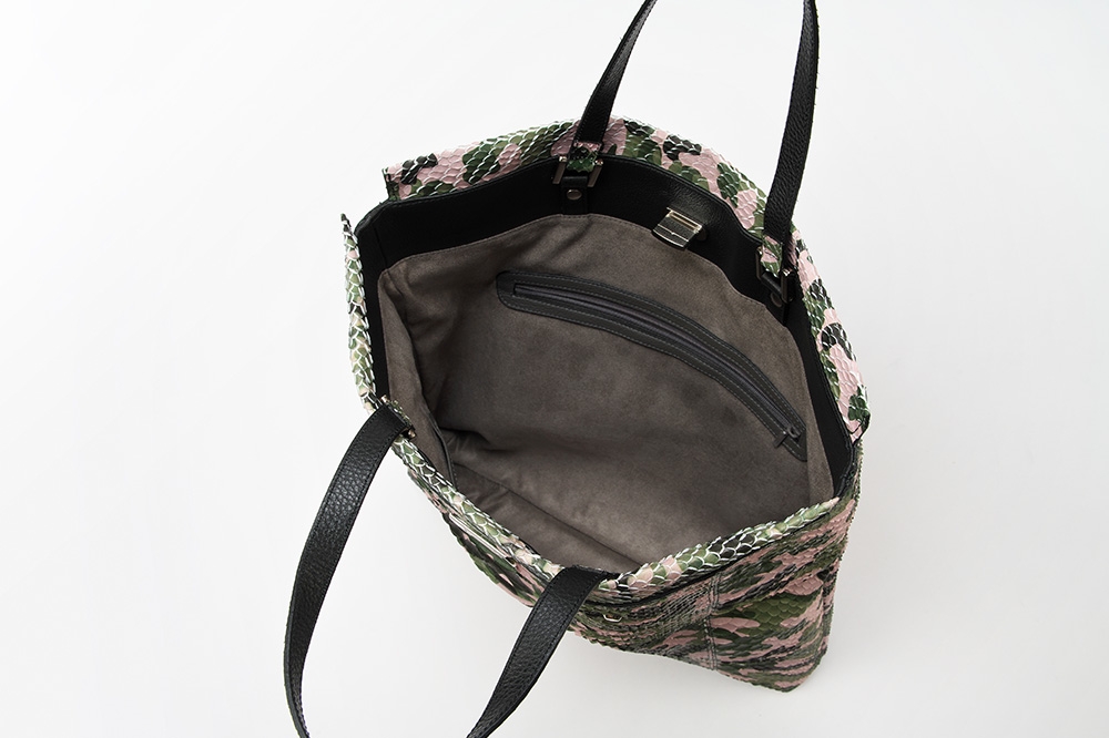 カモフラージュパイソン クラッチ＆トート ｜ エキゾチックレザー