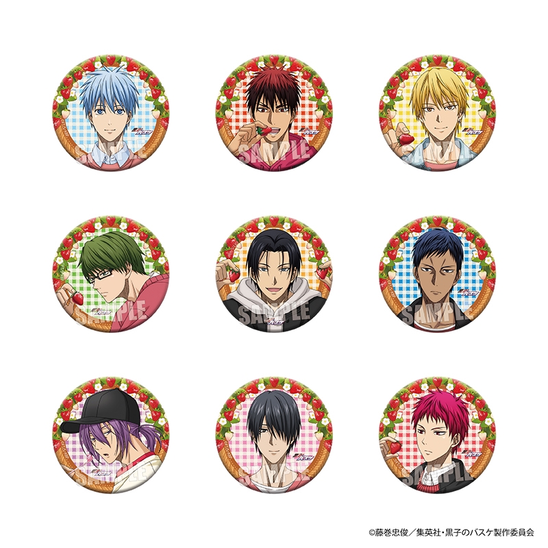 黒バス同人缶バッチ 黒子のバスケ トレーディング缶バッジ Strawberry Ver