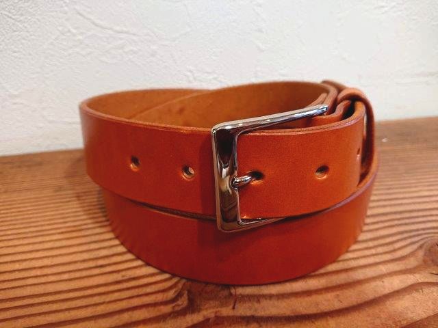 栃木レザーベルト【キャメルブラウン】35mm ビジネスベルト／スーツ