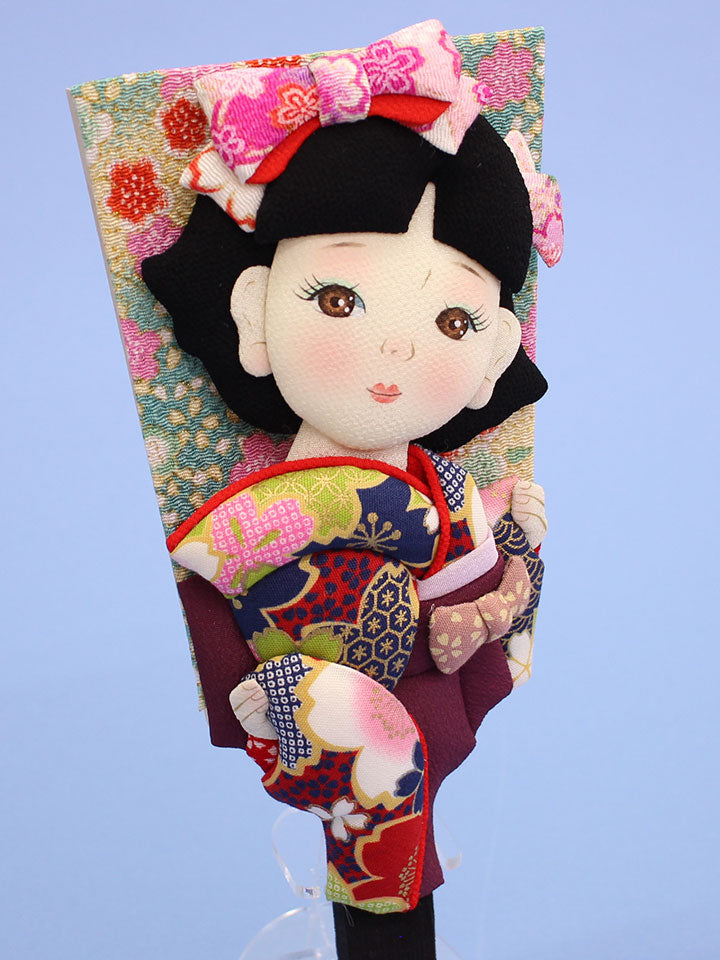 押絵羽子板 8号 昭和レトロモダン 袴 スタンド付き – 寿鳳人形の東芸