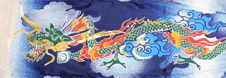 鯉のぼり用吹き流しの単品販売。青色吹き流し ポリエステル撥水祥雲2.0