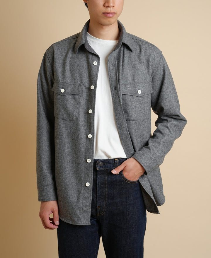 Wool Flannel CPO Shirt – Kamakura Shirts Global Online Store