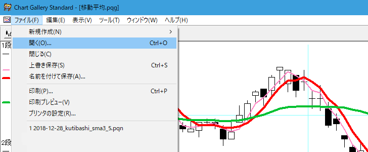 チャートギャラリーに銘柄データを読み込む方法 | Kabu DiaryKabu Diary