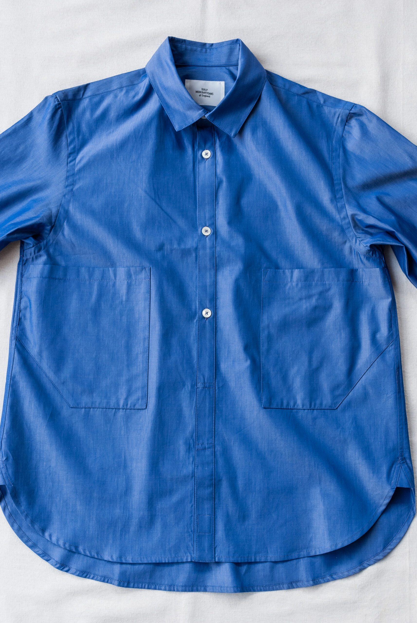 QUILP DUNN-O Work Shirt Thomas Mason Fabric Blue | kado〔カド