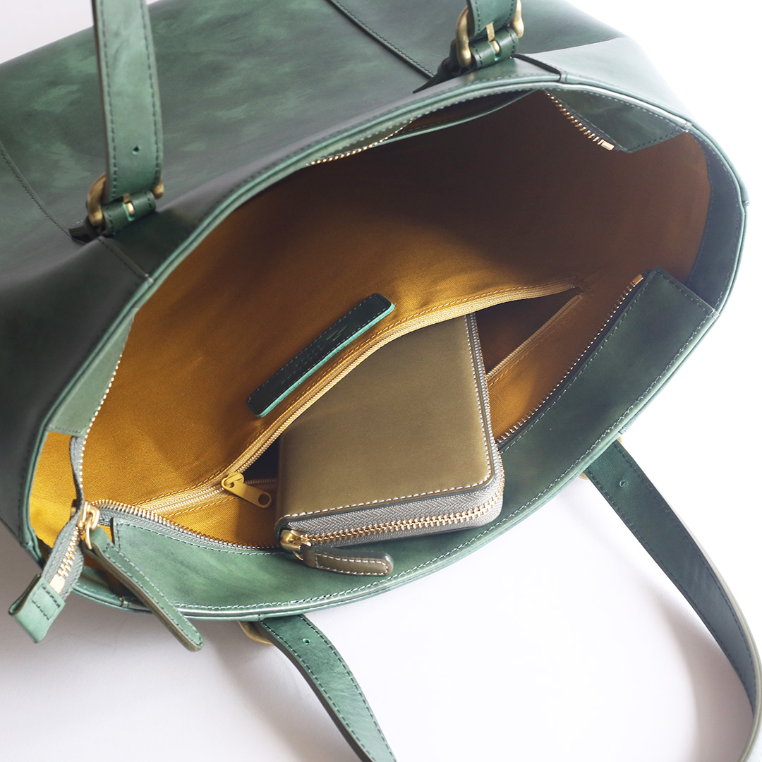 オリーブレザートート | 香久山鞄