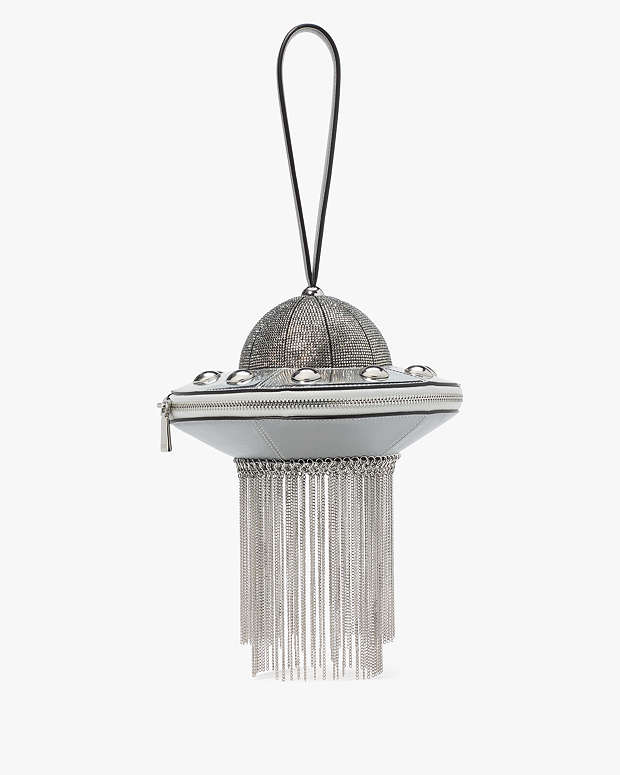 スペースド アウト エンベリッシュド メタリック 3D UFO トップ