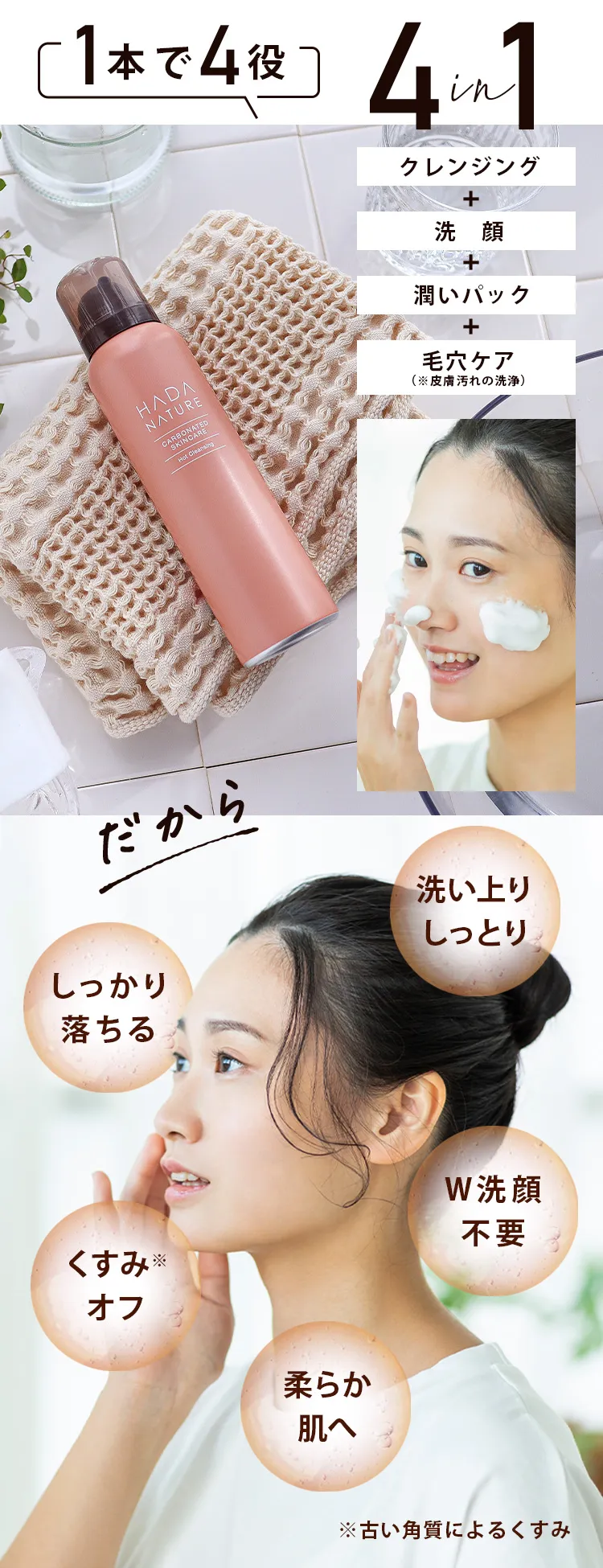 公式】肌ナチュール 炭酸ホットクレンジング