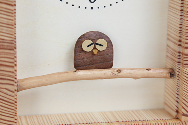 枝のフクロウ時計／商品一覧 | キコリ 手づくり時計工房【本店