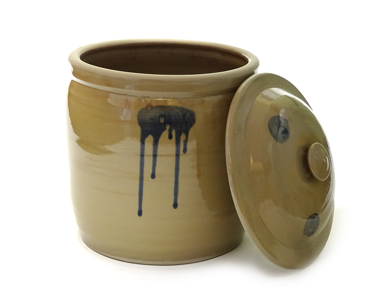 日本製】 石見焼 吉田製陶所 かめ 漬物容器 切立蓋付 5号 9.0L の通信