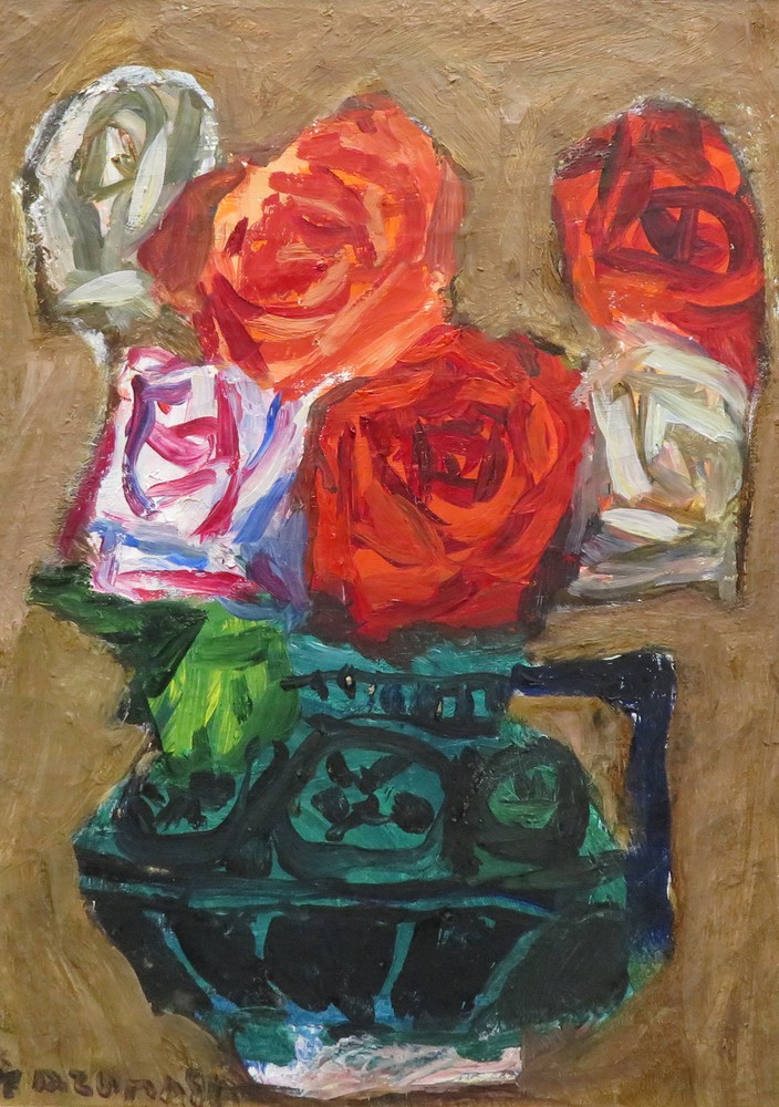 中川一政 『薔薇』 [古美術こもれび] 骨董,掛軸,絵画の買取と販売,名古屋