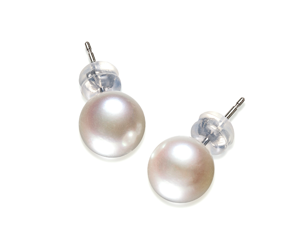 オーロラ天女 花珠真珠 ピアス（8.5ミリ以上・ホワイトピンク系／最