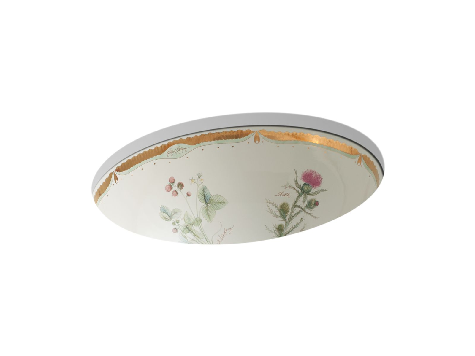 K-14218-WF-96 | Prairie Flowers™ Caxton™ Undermount bathroom sink