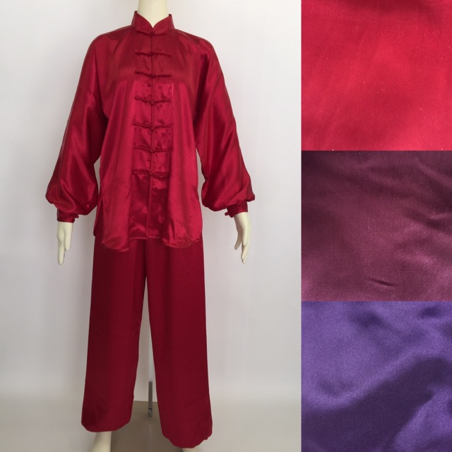 太極拳 ベロア調 太極服 上下 L サイズ 男女両用 枣红色【新品】 太極