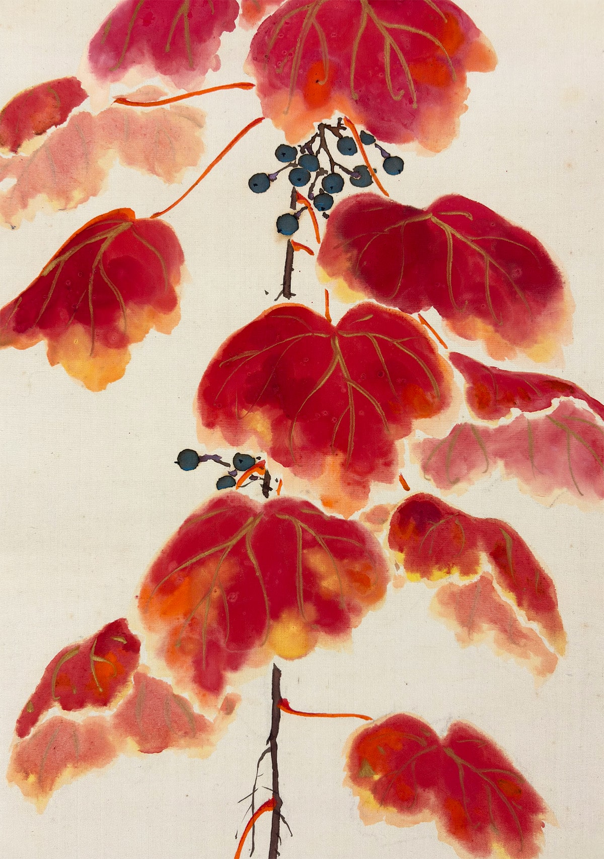 紅蔦小禽｜新・古美術 高美堂（こうびどう）｜掛軸販売・通販・買取