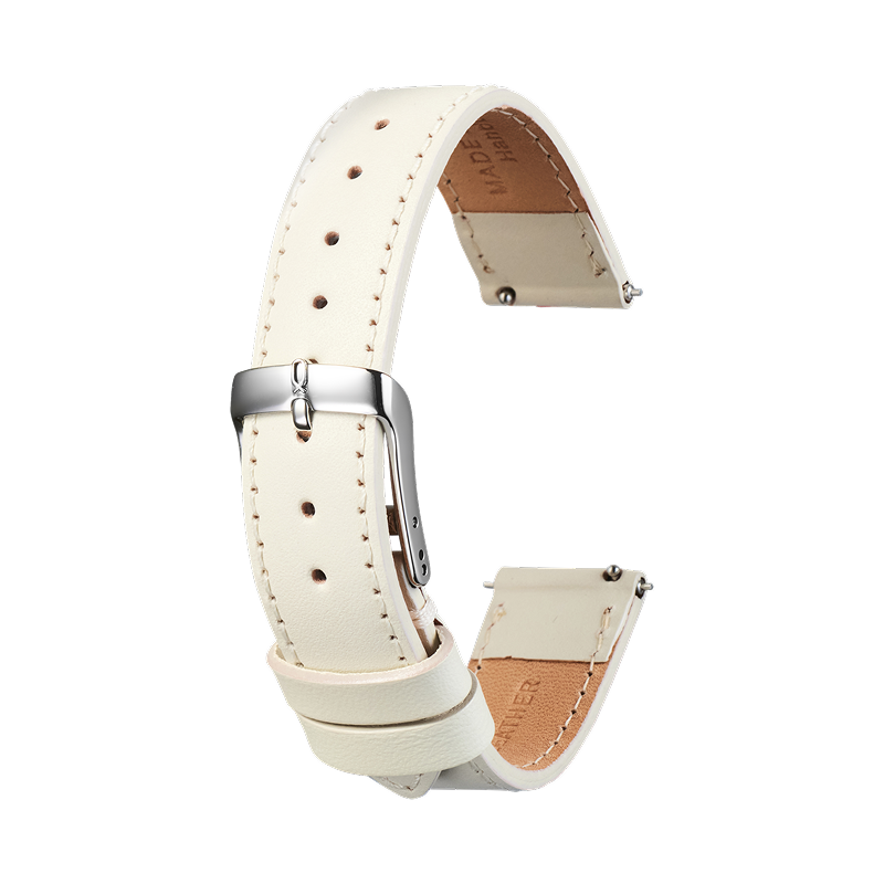 Knot S18-TT-WH 時計ベルト バンド 本革 18mm ホワイト 栃木レザー