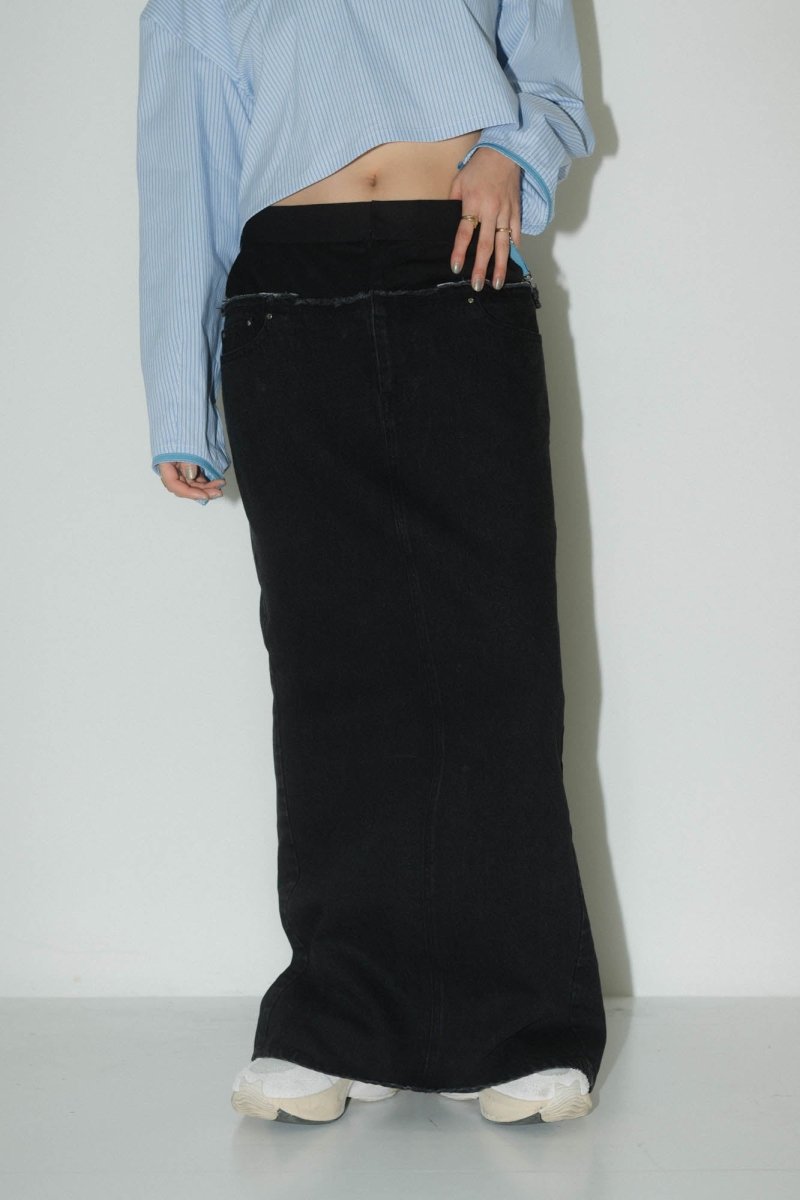 docking maxi denim skirt/2color | KNUTH MARF
