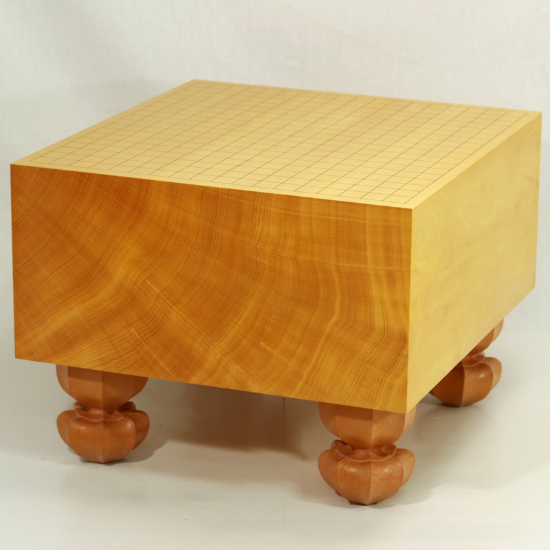 日向産】本榧脚付碁盤 7寸柾目 181221