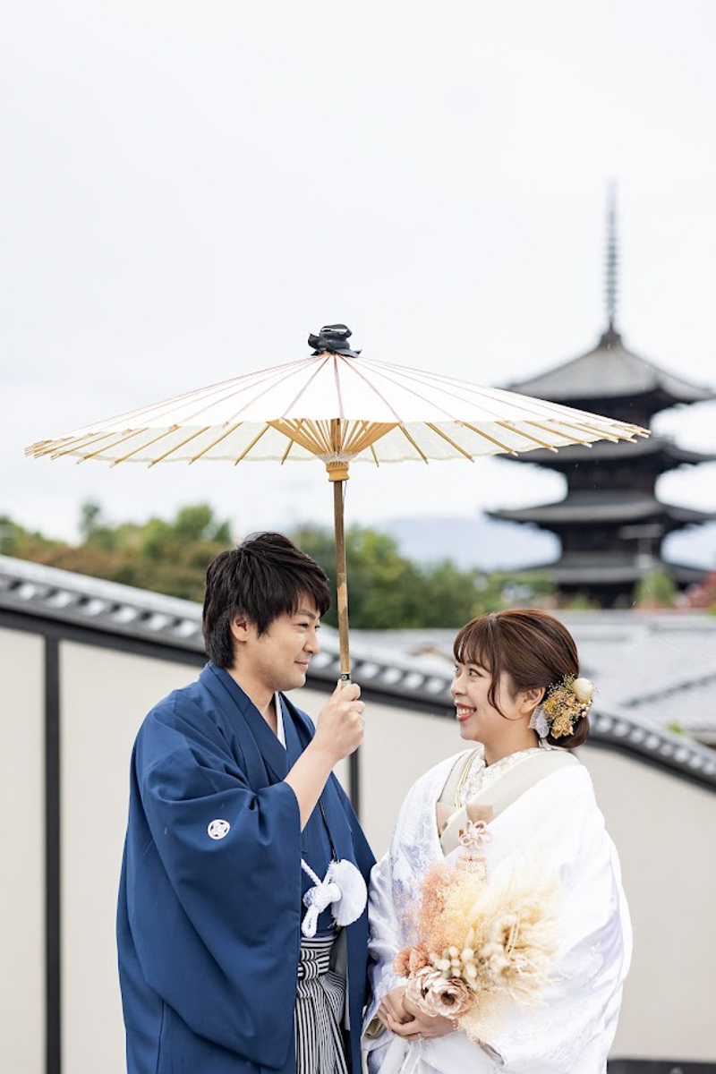 ドライフラワーブーケと京都和装前撮り｜京都好日