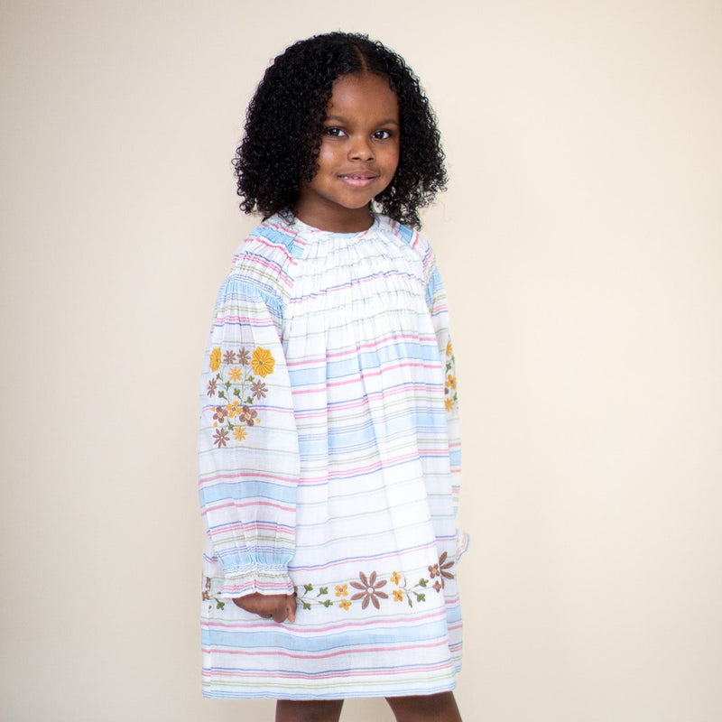 TULIP DRESS, BORDER STRIPE – Lali