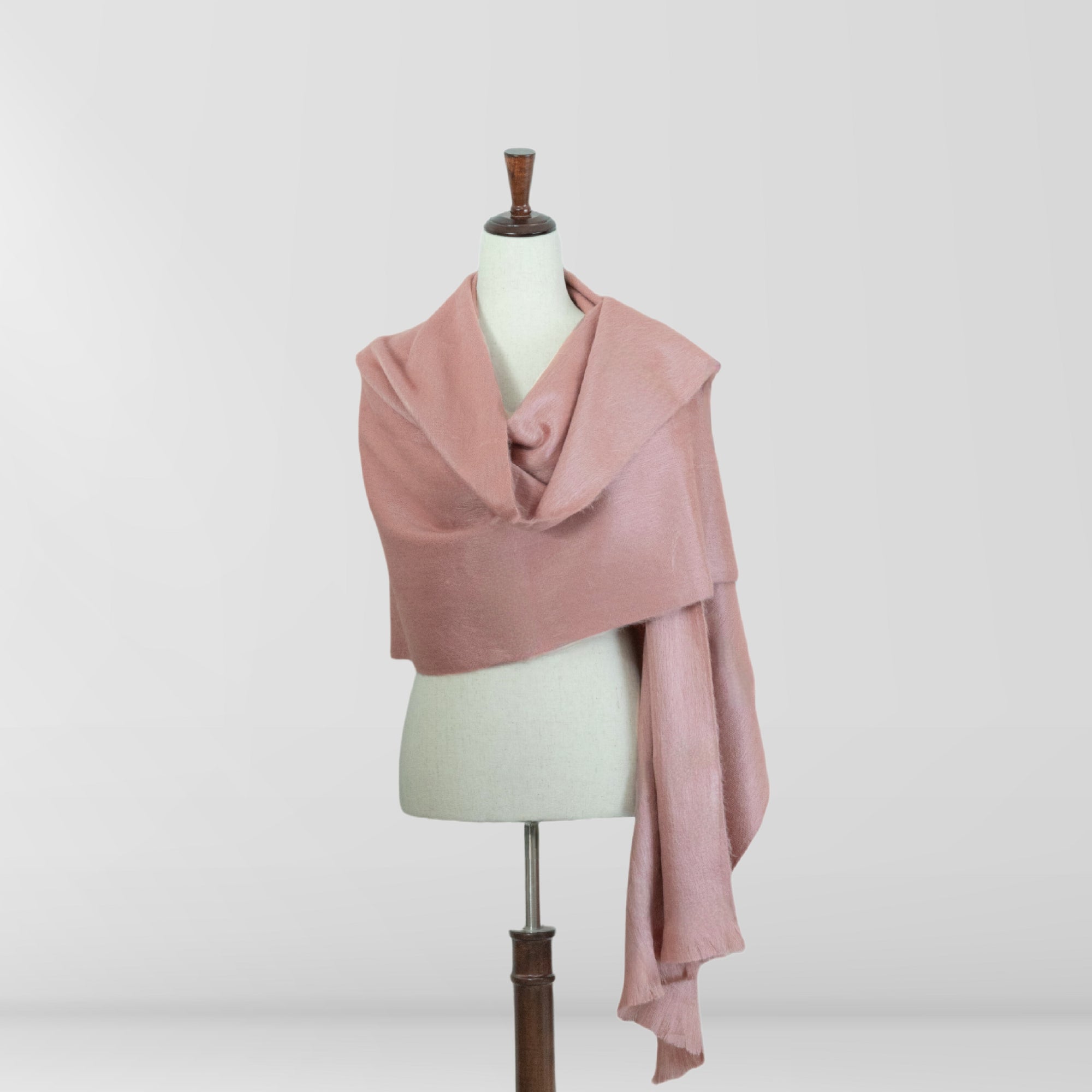 Tea Rose - Alpaca Wool Shawl - Latitude Zero Goods
