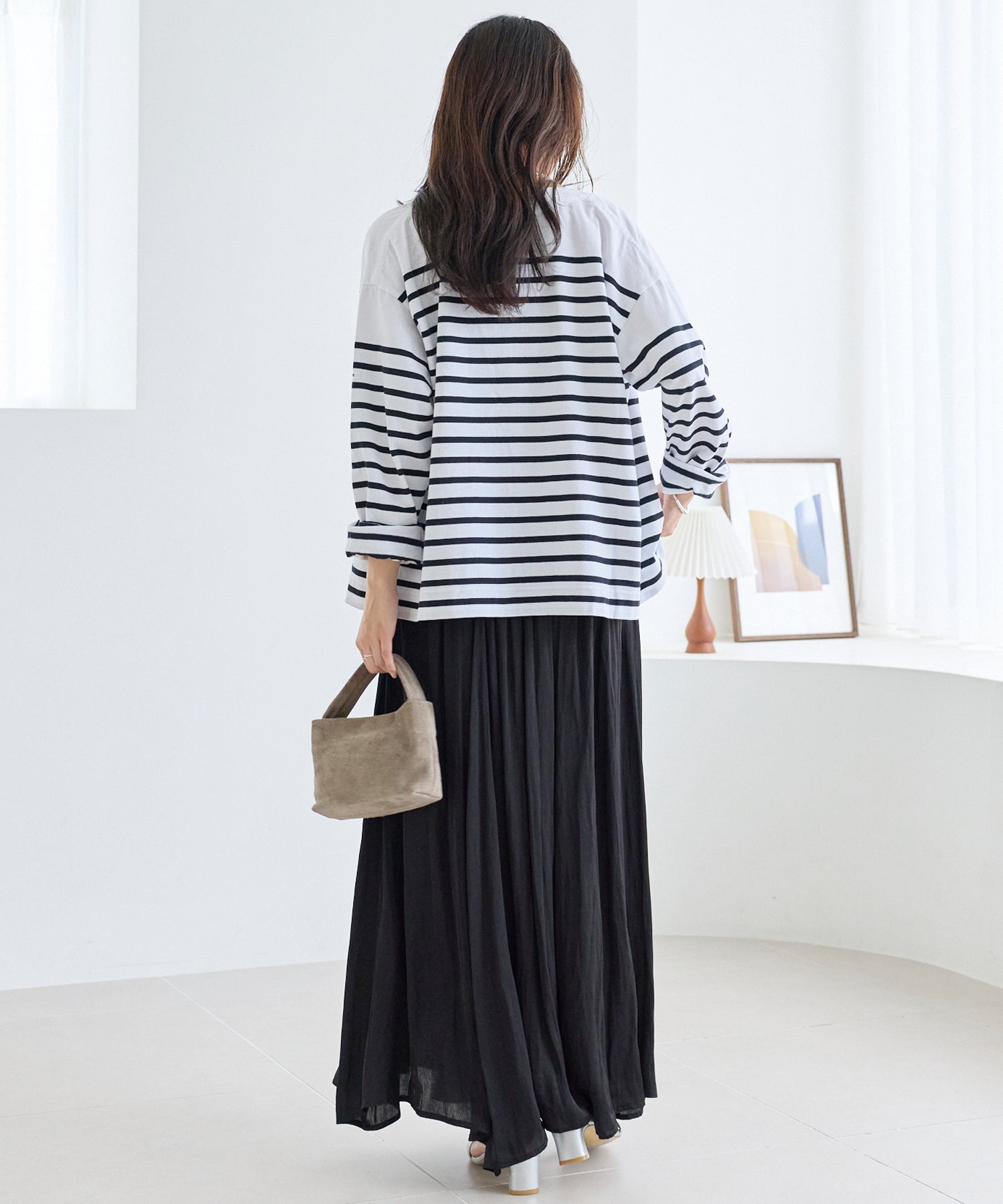 ビンテージサテンフレアスカート | ラビアンジェ-⼤きいサイズの