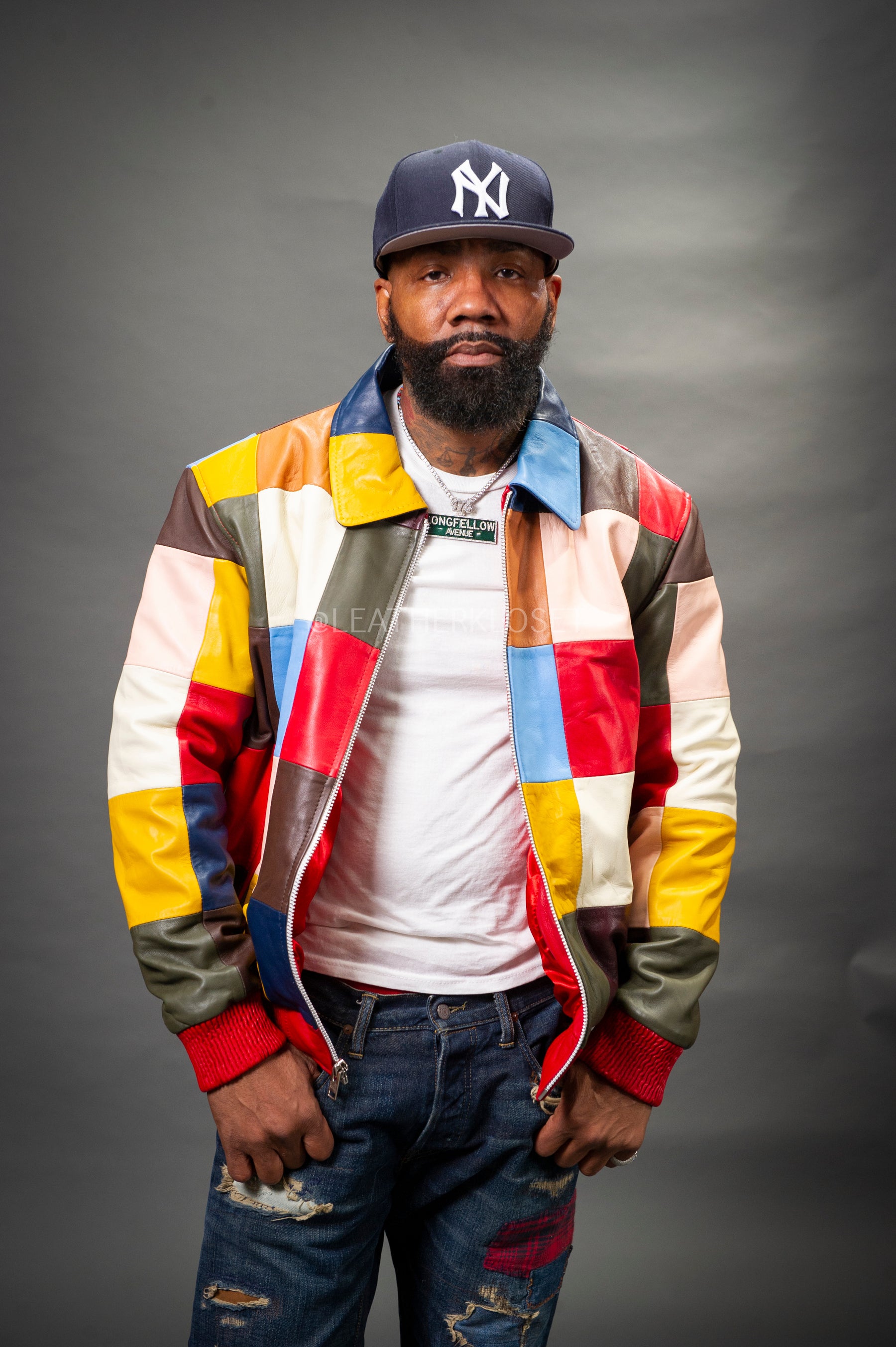 Men's Patchwork Leather Jacket [Multi] – LeatherKloset